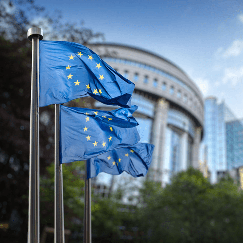 Fahnen der europäischen Union